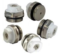 NOVANETUS Lot de 10 valves de purge de radiateur 1/2" en laiton nickelé avec tête rotative en plastique