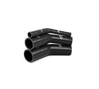 NovaNox® Coude réducteur 45° en silicone pour radiateur - Taille au choix - Diamètre intérieur : Ø 60-51 mm - Couleur : noir