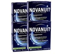 Novanuit Sommeil Triple action - Comprimés Sans Dioxide de Titane - 4 Mois de TRAITEMENT - Lot de 120 Comp