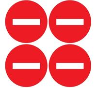 Novap 4060101 Panneau de Signalisation sens interdit, Blanc et Rouge (Lot de 4)