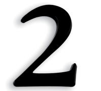 NOVAP Chiffres autocollants 2 en relief 40 mm noir, lot de 5