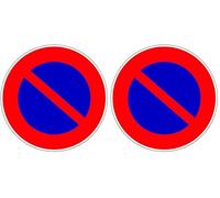 Novap - Panneau de signalisation - Designation.Defense de stationner - (Lot de 2)