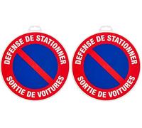 Novap - Panneau - Defense de stationner sortie de voitures - Diametre 300Mm Rigide (Lot de 2)
