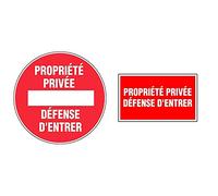 Novap, Panneau - propriété privé défense d'entrer 300 mm & Panneau - Propriete privee defense d'entrer- 330X200 Mm Rigide