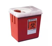 Novaplus SharpSafety™ SharpSafety™ Conteneur pour objets tranchants, couvercle de rotor compatible avec les chutes automatiques, rouge, 7 litres, boîte de 20
