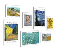 Novart PRÊT À ÊTRE ACCROCHÉ - Tableaux Decoration Set Van Gogh Collage Coloré - Salon Chambre Couloir XXL Collage - N034172a