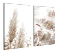 Novart Set de tableaux Fleurs - AUCUN CADRE SUPPLÉMENTAIRE REQUIS - Tableaux muraux pour Salon Chambre à coucher Bureau - Plantes - N008926a