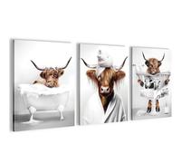 Novart Tableaux Decoration Murale Ensemble Moderne pour Baignoires Tabloeau - PRÊT À ÊTRE ACCROCHÉ - Aucun Cadre Nécessaire - Chambre Salon Cuisine - N032935a