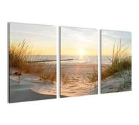Novart Tableaux Decoration murale Plage Mer Boho Beige - PAS DE CADRE NÉCESSAIRE - Salon Chambre Couloir XXL - N034736a