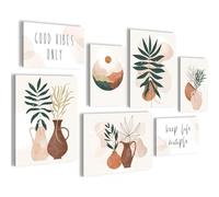 Novart Tableaux - PRÊT À ÊTRE ACCROCHÉ - Tableau decoration murale - Boho Style Plantes Salon Chambre Couloir - N036371a