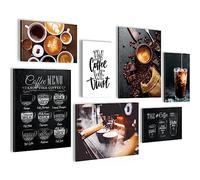 Novart Tableaux - PRÊT À ÊTRE ACCROCHÉ - Tableau decoration murale - Cafetière Café Salle À Manger Cuisine - N027771a