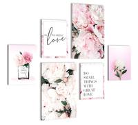 Novart Tableaux - PRÊT À ÊTRE ACCROCHÉ - Tableau decoration murale - Fleurs Salon Fille Adolescents - N016567a