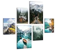 Novart Tableaux - PRÊT À ÊTRE ACCROCHÉ - Tableau decoration murale - Nature Montagnes Salon Chambre Couloir - N028367a