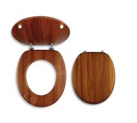 NOVASERVIS PRESTIGE - ABATTANT EN BOIS PLAQUÉ, CHÊNE FONCÉ WC-DUB2