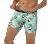 Novastar Boxer long pour homme - Joli motif crocodile avec bande élastique, noir, X-Large