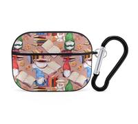 Novastar Compatible avec Airpods Pro 2ème génération - Joli étui compatible avec Airpods Pro, étui compatible avec Airpods Pro, livres de gnomes, tasses à thé, compatible avec les étuis Airpods Pro 2