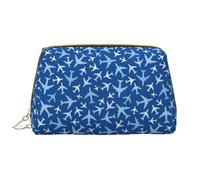 Novastar Grande trousse de maquillage de voyage - Avions dans le ciel en cuir PVC pour femme avec fermeture éclair, trousse de maquillage portable pour soins de la peau pour femme