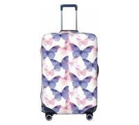 Novastar Housse de protection pour bagage - Housse de valise souple rose bleu papillon 1 imprimé pour valise, noir, 29-32