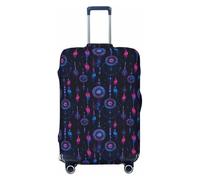 Novastar Housse de protection pour bagage - Plumes colorées douces - Imprimé A - Pour valise de 45,7 à 53,3 cm