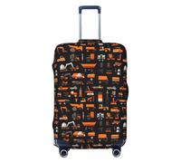 Novastar Housse de protection pour bagages - Housse de valise souple et moderne imprimée bulldozer pelleteuse pour valises de 55,9 à 61 cm