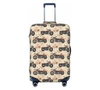 Novastar Housse de protection pour bagages - Housse de valise souple rétro rouge imprimé moto pour valises de 73,5 à 81,3 cm