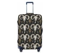 Novastar Housse de protection pour bagages - Housse souple Mystic Ram Skull Print pour valise de 63,5 à 71,1 cm
