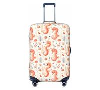 Novastar Housse de protection pour bagages - Imprimé hippocampe rose doux pour valises de 63,5 à 71,1 cm