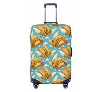 Novastar Housse de protection pour bagages - Tacos souples à imprimé ailes blanches pour valises de 55,9 à 61 cm