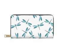 Novastar Portefeuille fin en cuir pour homme et femme - Libellule Simplicité Portefeuille pour homme et femme avec fermeture éclair