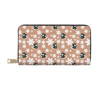 Novastar Portefeuille fin en cuir pour homme et femme - Portefeuille mignon en forme d'escargot et marguerite pour homme et femme avec fermeture éclair