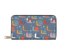 Novastar Portefeuille fin en cuir pour homme et femme - Portefeuille mignon en forme d'escargot pour homme et femme avec fermeture éclair