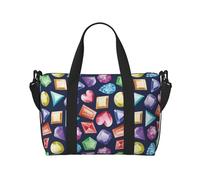 Novastar Sac fourre-tout pour ordinateur portable pour femme - Cristaux colorés - Sacs de week-end pour femme, sac de sport pour homme et femme, sac de voyage à bandoulière pour homme et femme