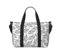 Novastar Sac fourre-tout pour ordinateur portable pour femme - Sac de voyage classique en forme de tête de chat pour femme, sac de sport pour homme et femme, sac de voyage à bandoulière pour femme et