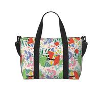 Novastar Sac fourre-tout pour ordinateur portable pour femme - Sac de voyage en forme de champignons et grenouilles pour le week-end pour femme, sac de sport pour homme et femme, sac de voyage à