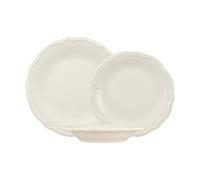 NOVASTYL - Lot 36 assiettes charlotte en grès blanc - 2614913