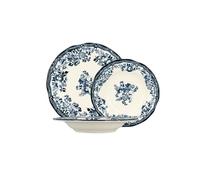 NOVASTYL - Lot 36 assiettes faustine en porcelaine blanche et bleue - 2614902