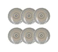 NOVASTYL - Lot 6 assiettes calottes byzance 21cm en porcelaine - 2614656