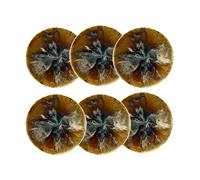 NOVASTYL - Lot 6 assiettes calottes volcano 21cm en porcelaine marron - 2614371