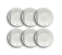 NOVASTYL - Lot 6 assiettes creuses carbone 20cm en porcelaine - 2614931