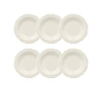 NOVASTYL - Lot 6 assiettes creuses charlotte 22cm en grès blanc - 2614536