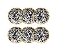 NOVASTYL - Lot 6 assiettes creuses héraclée 20cm en grès décor bleu - 2614306
