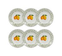 NOVASTYL - Lot 6 assiettes creuses lemon 20cm en porcelaine - 2614228