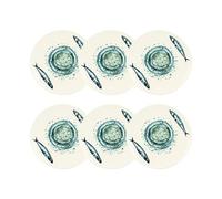 NOVASTYL - Lot 6 assiettes desserts sardine 20cm en faience - 2614605