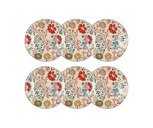 NOVASTYL - Lot 6 assiettes jaipur 20cm en grès - 2614623