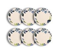 NOVASTYL - Lot 6 assiettes plates bleuet 26cm en grès - 2614525