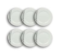 NOVASTYL - Lot 6 assiettes plates carbone 27cm en porcelaine blanc - 2614930