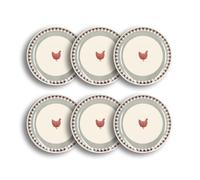 NOVASTYL - Lot 6 assiettes plates gallina 26cm en grès - 2614810