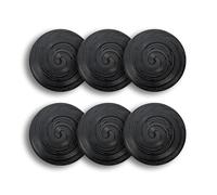 NOVASTYL - Lot 6 assiettes plates tornade 27cm en grès noir - 2614830
