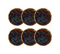 NOVASTYL - Lot 6 assiettes plates volcano 27cm en porcelaine marron - 2614370