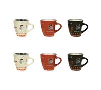 NOVASTYL - Lot 6 tasses nova 15cl en grès 3 couleurs assorties - 2414213